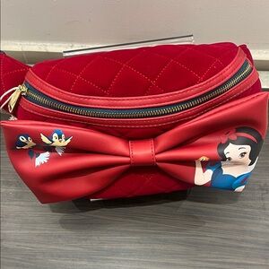 Disney Red Quilted Bag with Logo Plaque